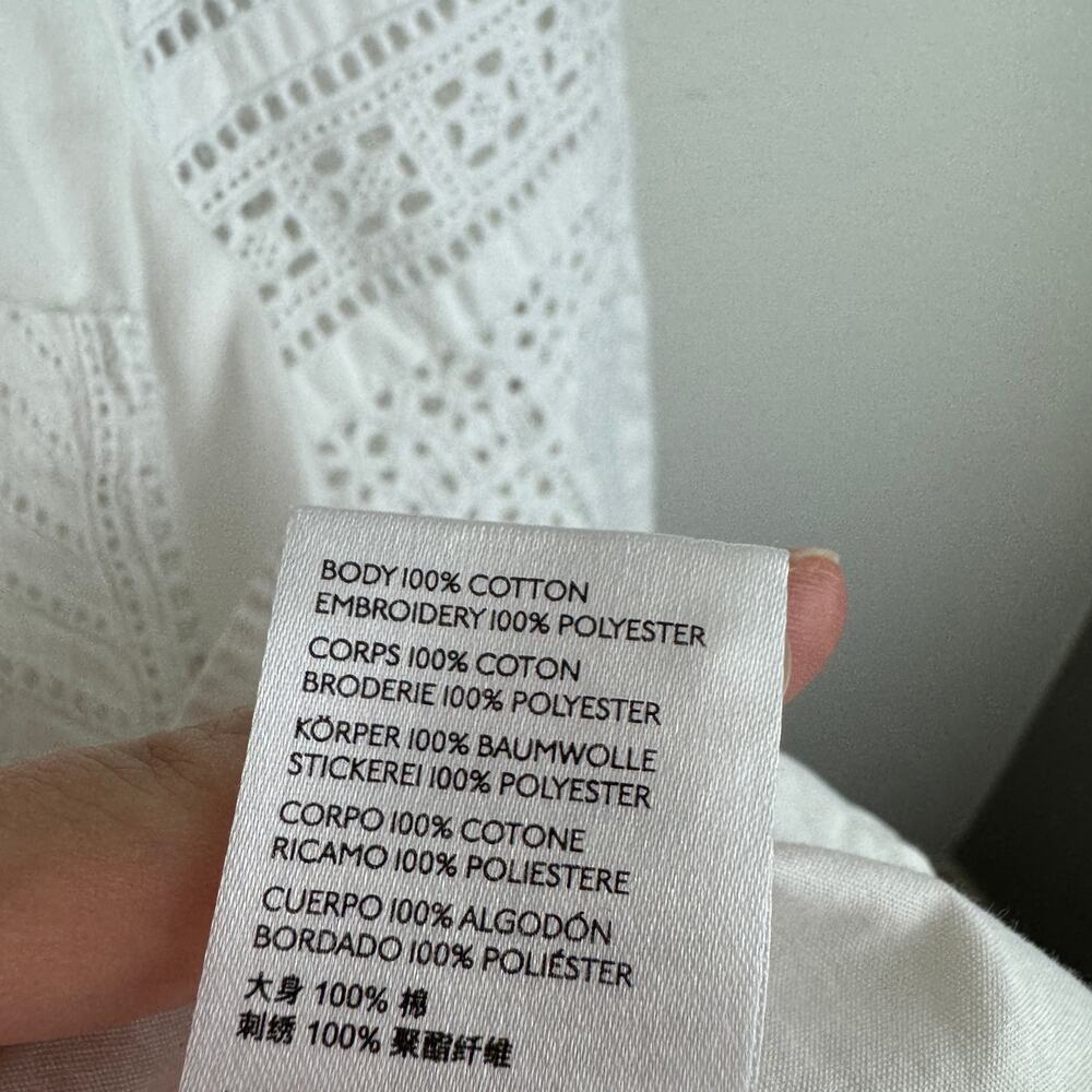 Anthropologie Lace Puff-Sleeve Button Down Shirt - Picture 6 of 8